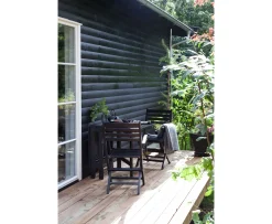 Cinas York Fällstol Black Mahogany