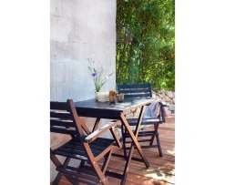 Cinas York Fällstol Black Mahogany