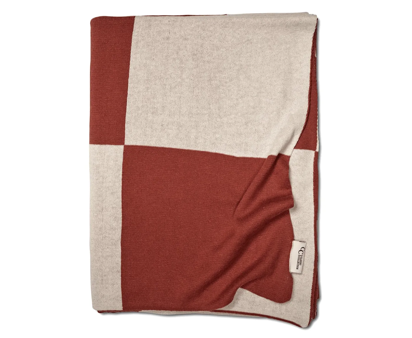 Classic Collection Square Pläd Terracotta 130x170