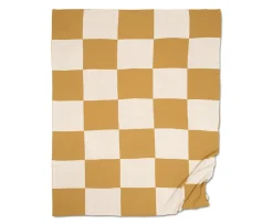 Classic Collection Square Pläd Gul 130x170