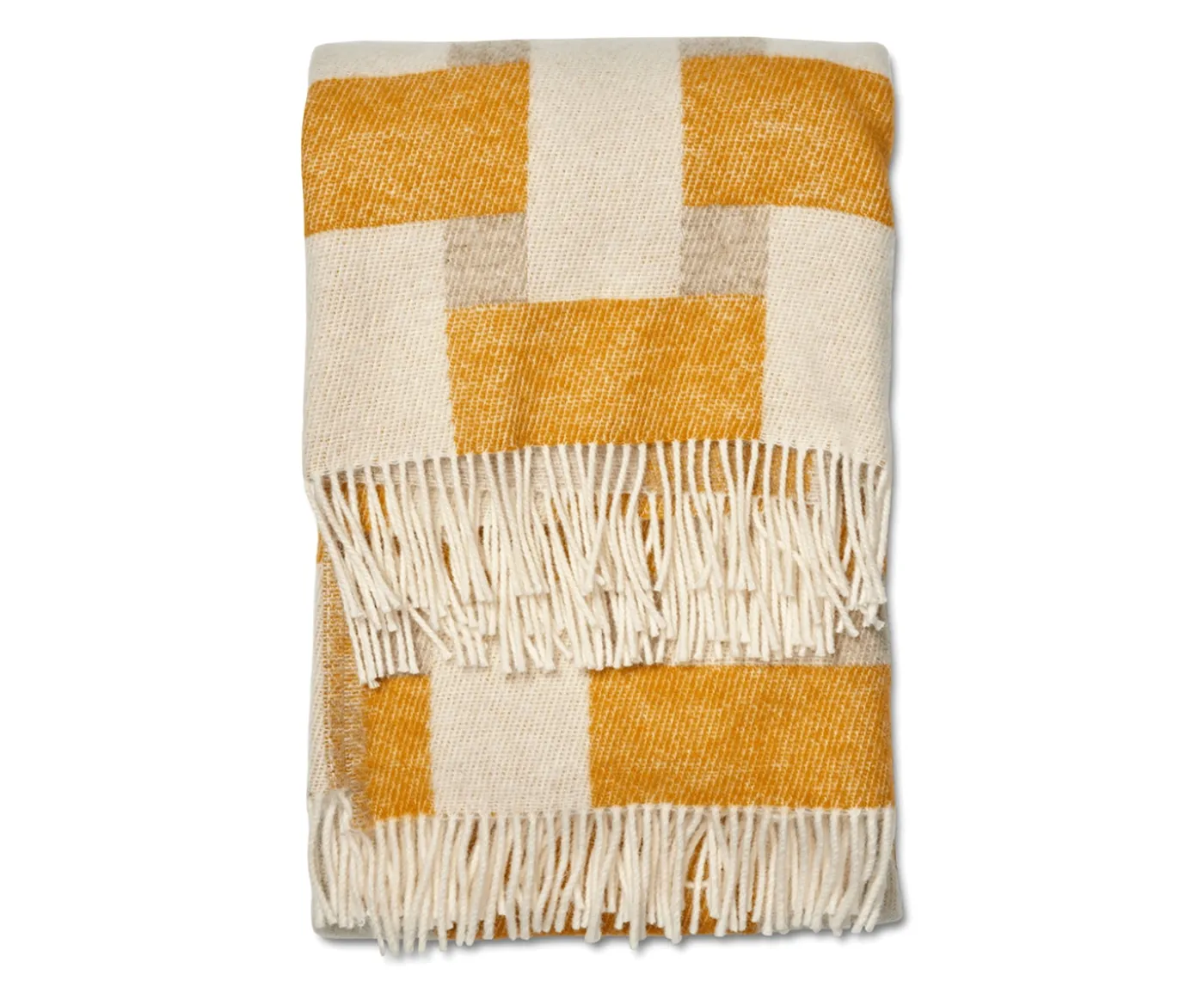 Classic Collection Weave Ullpläd Gul
