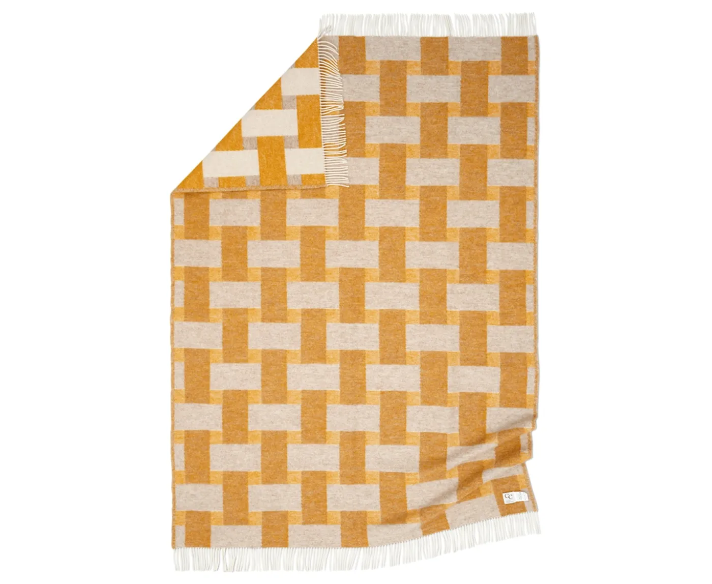 Classic Collection Weave Ullpläd Gul