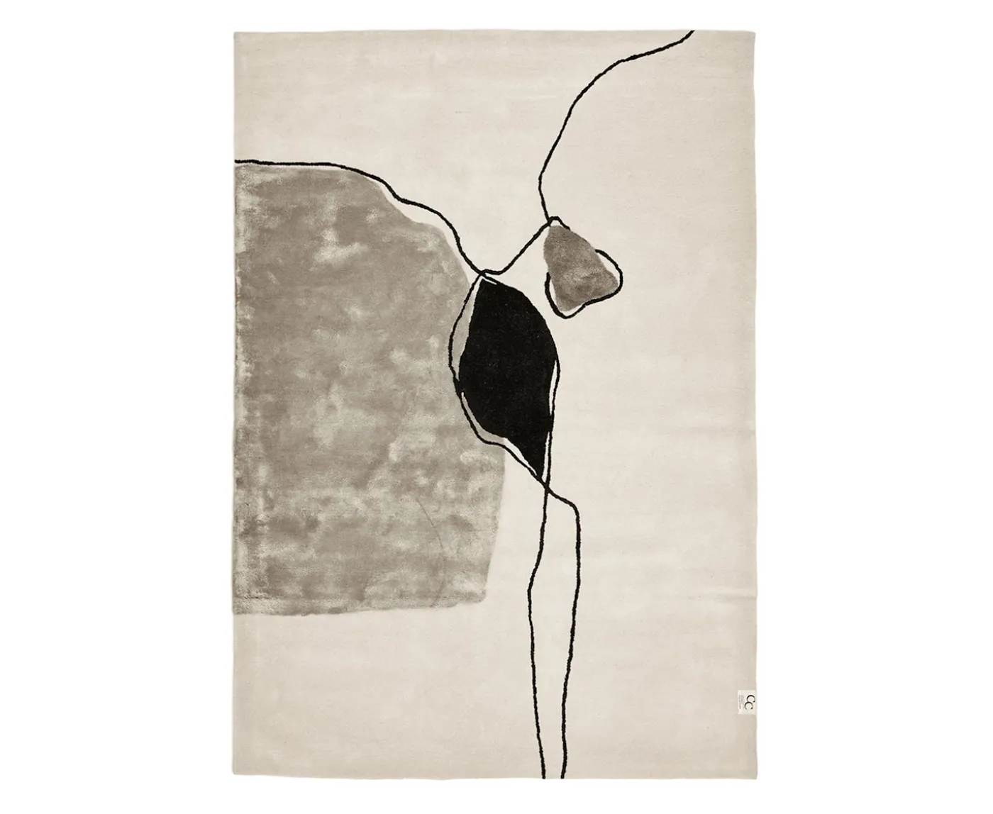 Classic Collection Abstract Ull/Viskosmatta Ivory 170x230