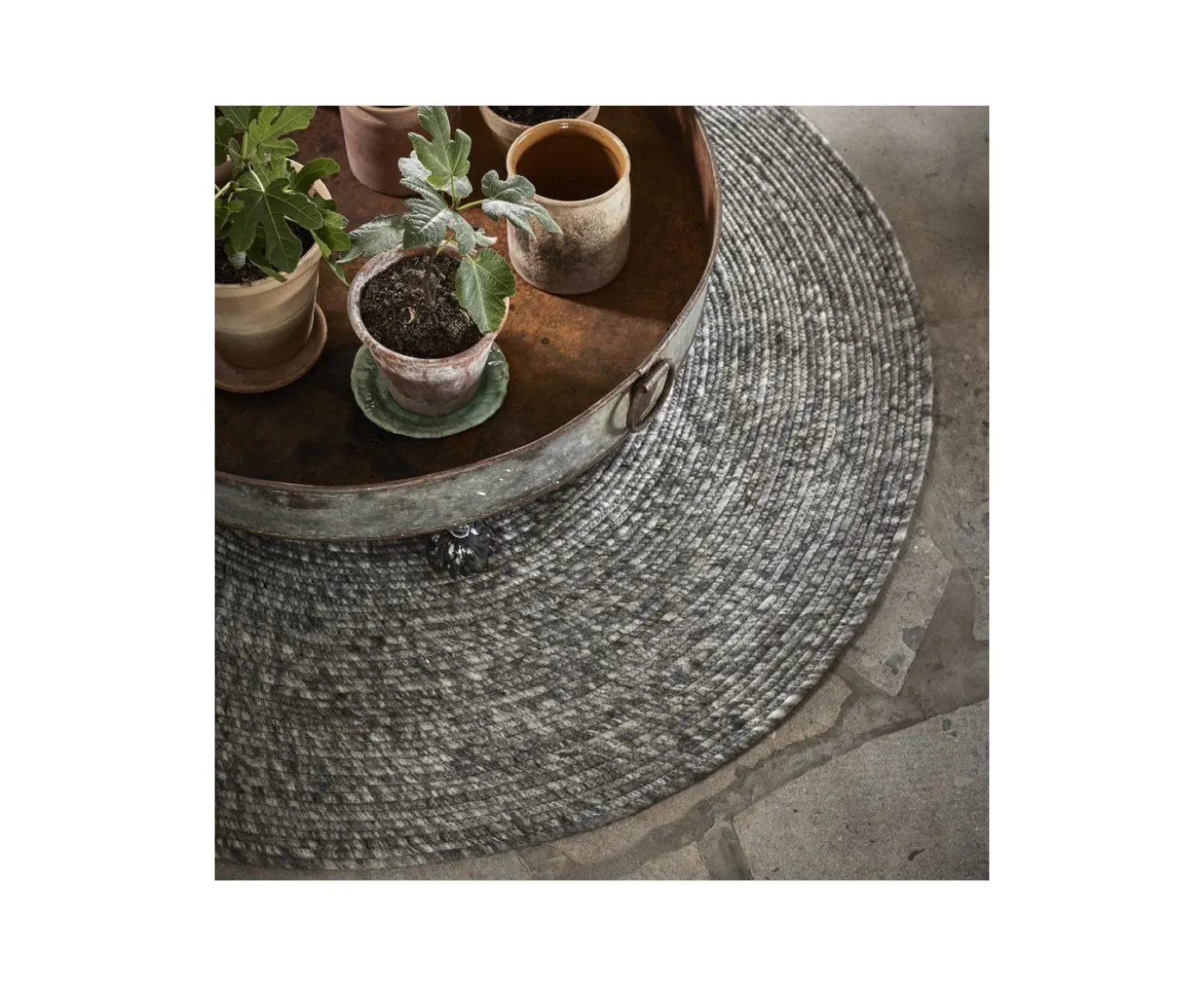 Classic Collection Merino Rund Ullmatta Grey Ø200cm