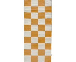 Classic Collection Square Gångmatta Ull Vit/Gul 80x200
