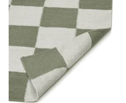 Classic Collection Square Gångmatta Vit/Grön 80x240