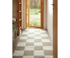 Classic Collection Square Gångmatta Vit/Grön 80x200
