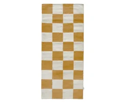 Classic Collection Square Gångmatta Vit/Gul 80x240