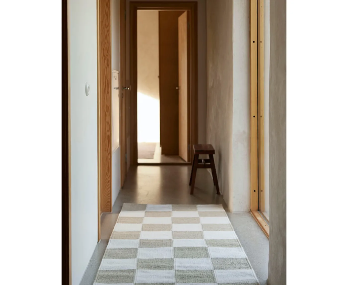 Classic Collection Square Gångmatta Vit/Natur 80x200