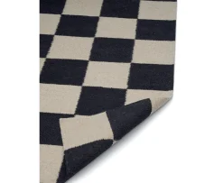 Classic Collection Square Ullmatta Svart/Natur 170x230