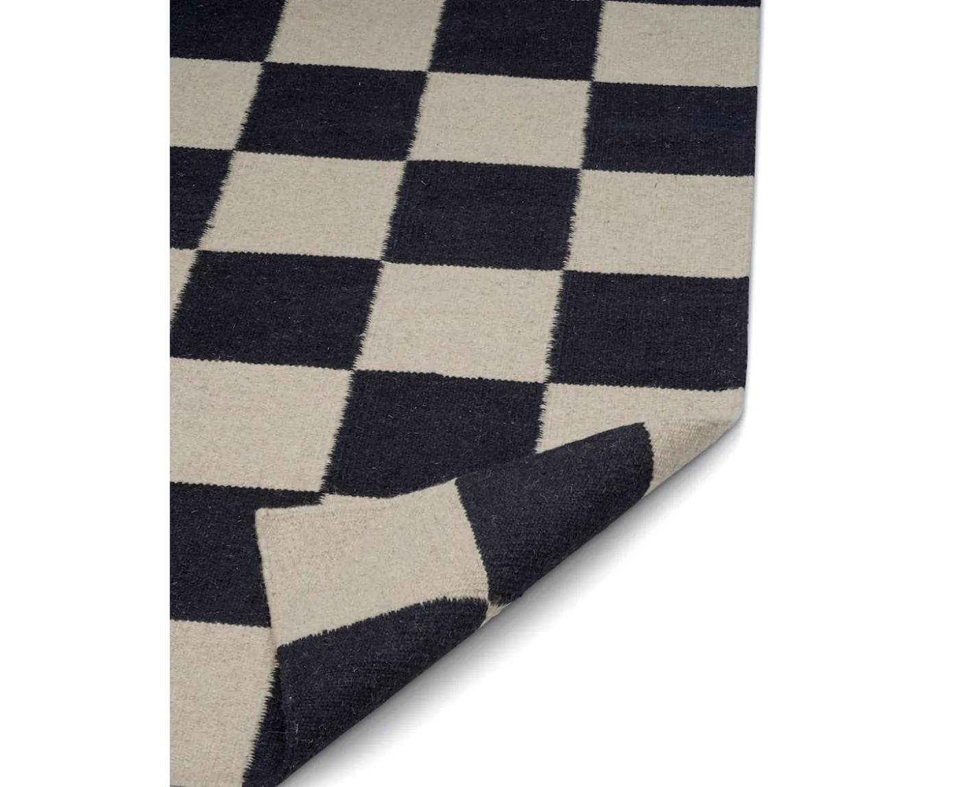 Classic Collection Square Ullmatta Svart/Natur 170x230