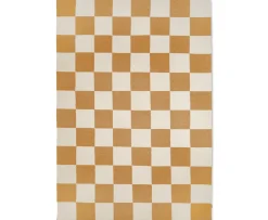 Classic Collection Square Ullmatta Vit/Gul 200x300