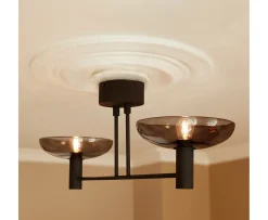 CO Bankeryd Ufo Taklampa Long Up Smoked Glass