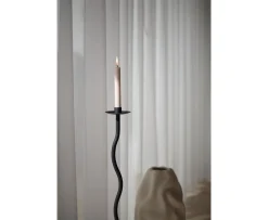 Cooee Design Curved Golv Ljusstake Black 85cm