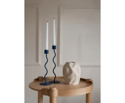 Cooee Design Curved Ljusstake Cobalt Blue 26cm