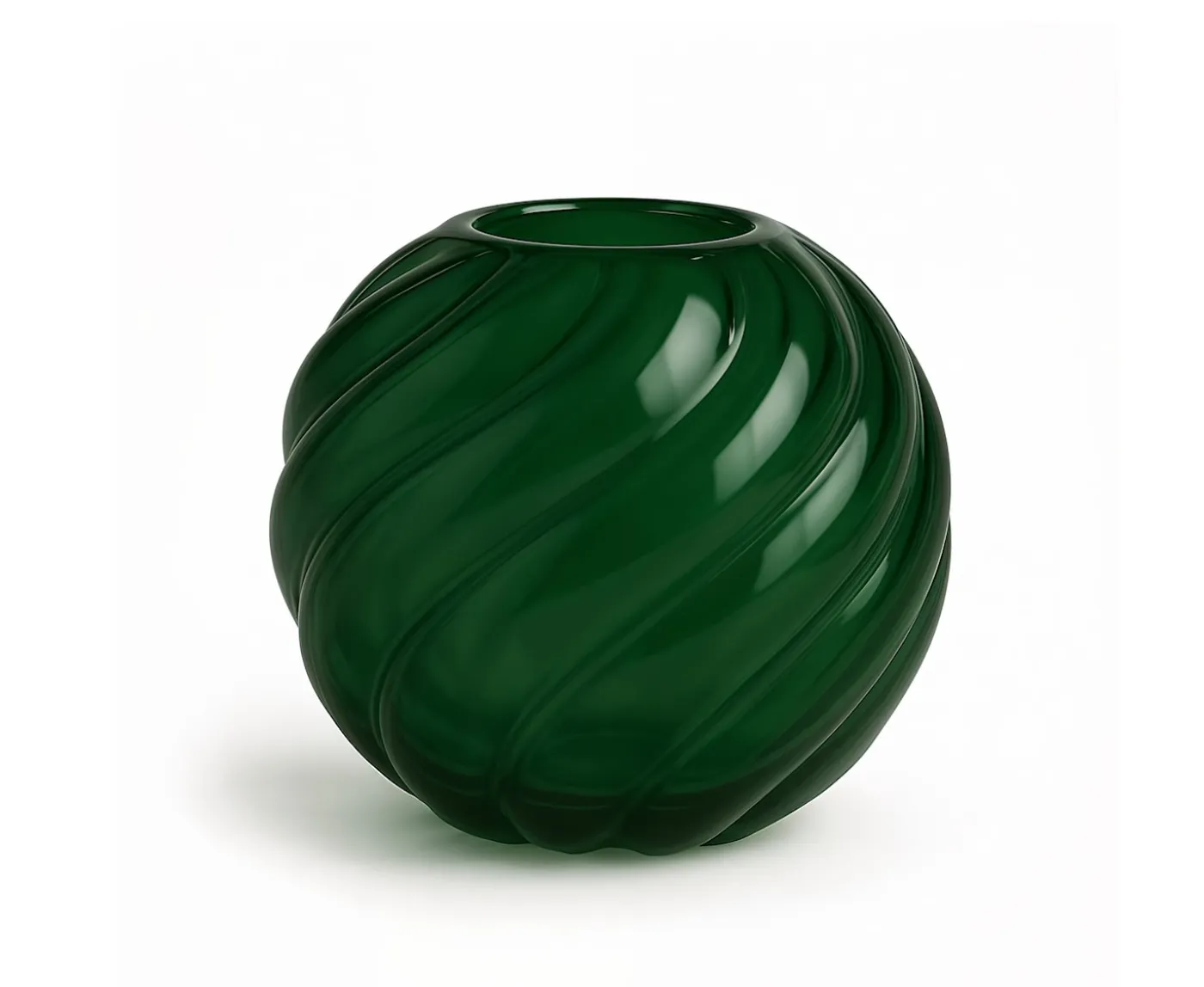 Cooee Design Twist Ball Vas Forest Green 20cm