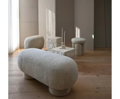 101 Copenhagen Big Foot Bänk Sheepskin Sandshell 70cm
