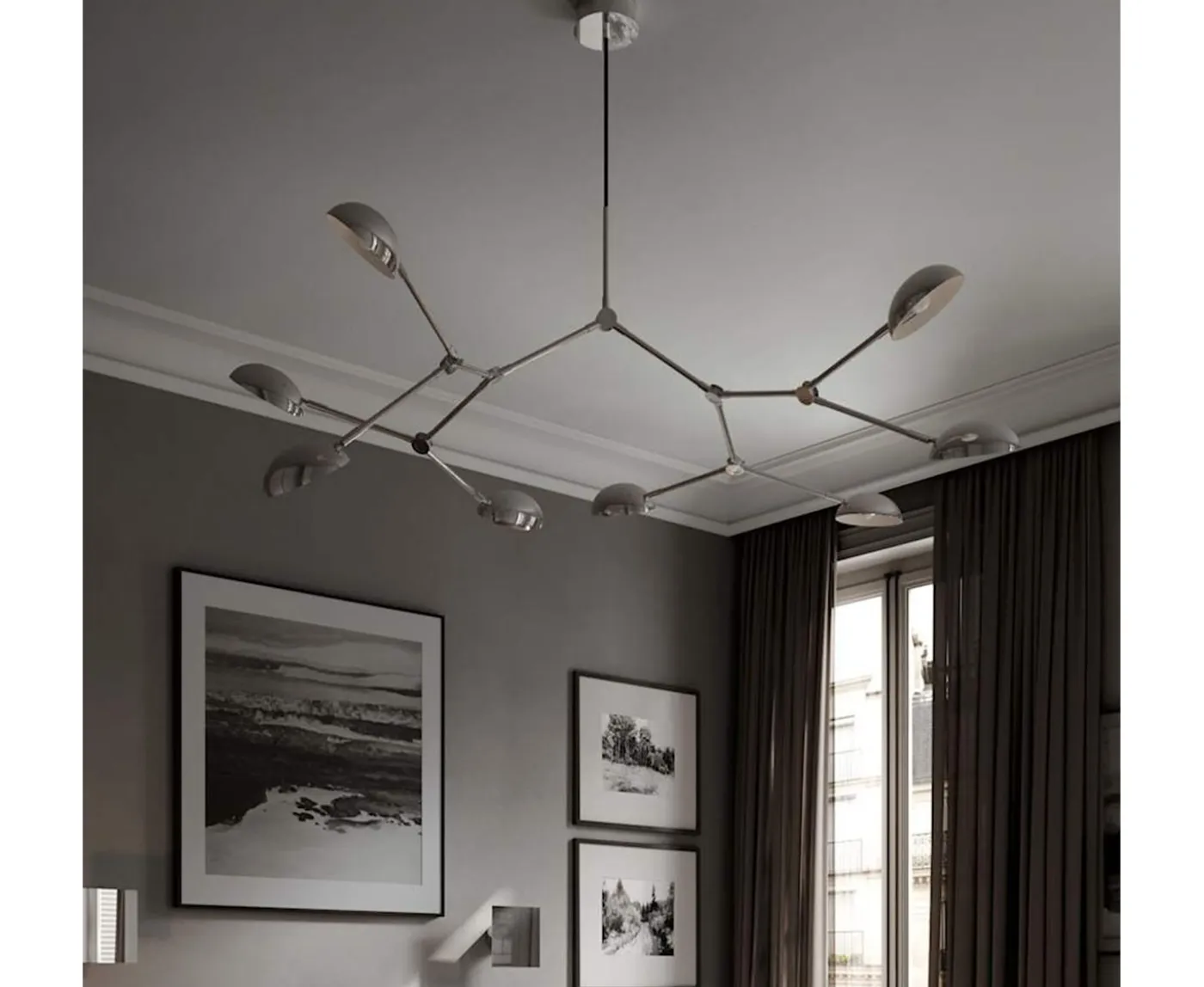 101 Copenhagen Drop Taklampa Chrome 154cm