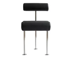 101 Copenhagen Hiro Matstol Stainless Steel/Aniline Leather Black