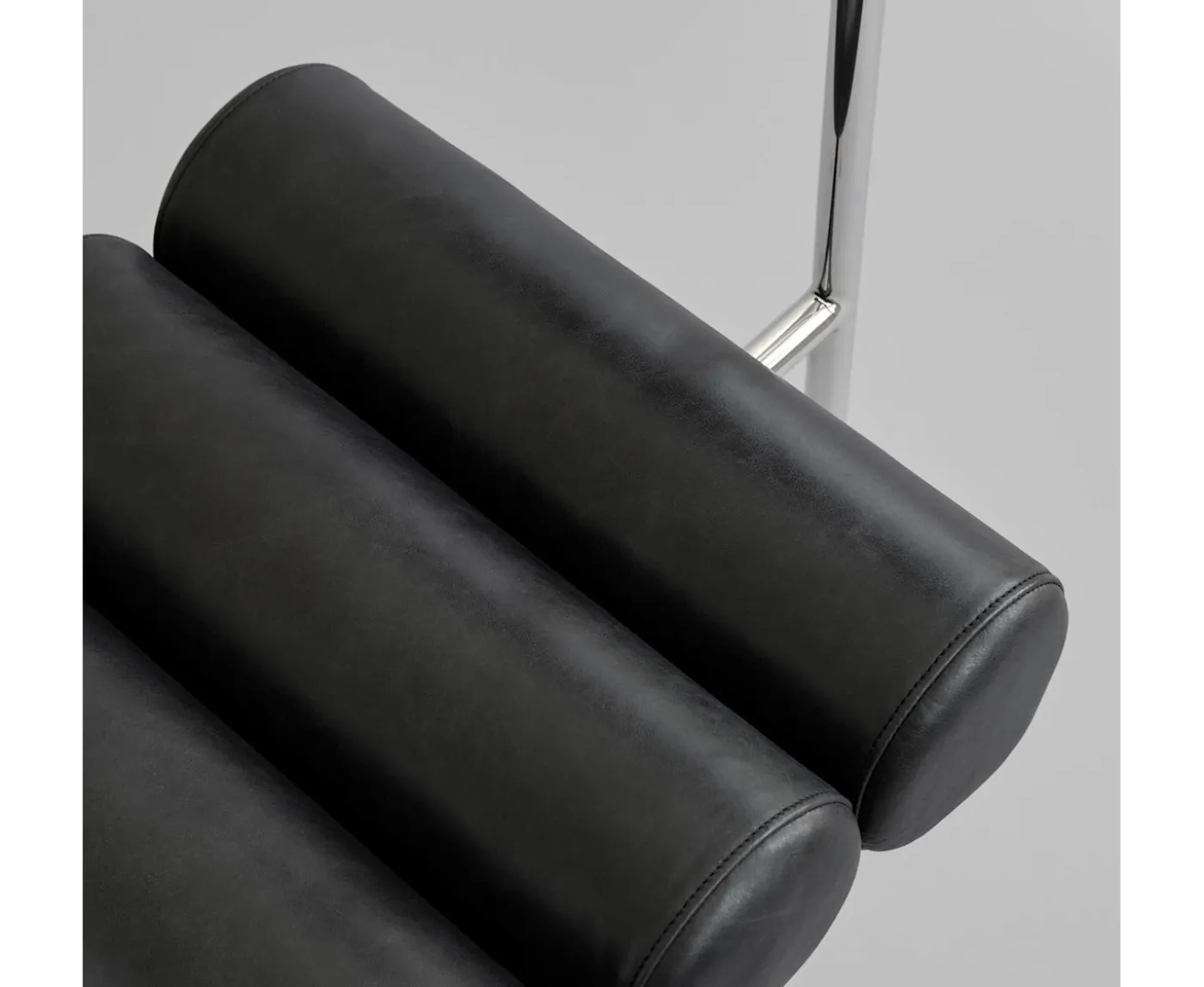 101 Copenhagen Hiro Matstol Stainless Steel/Aniline Leather Black