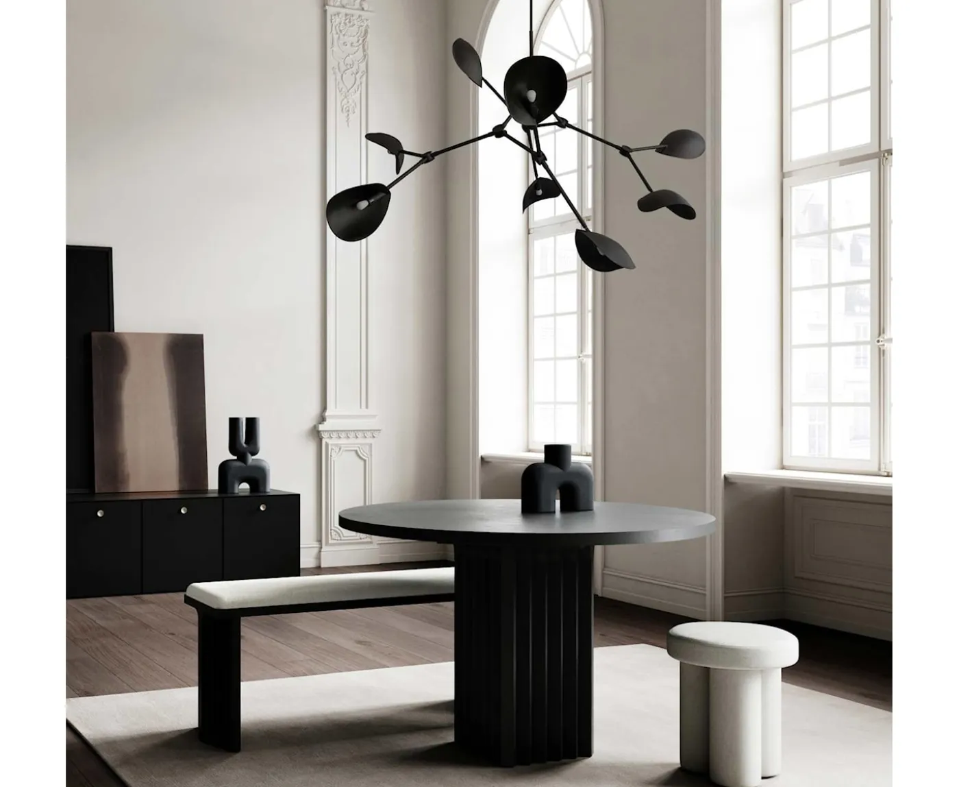 101 Copenhagen Stingray Taklampa Burned Black 152cm