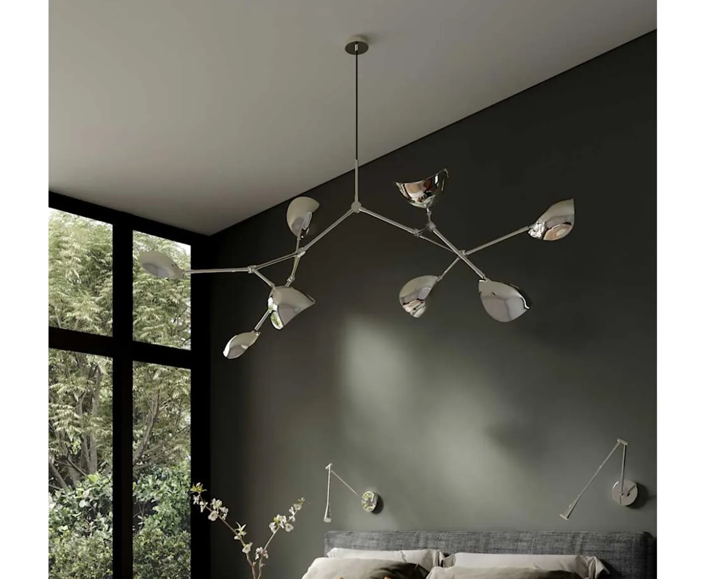 101 Copenhagen Stingray Taklampa Chrome 152cm