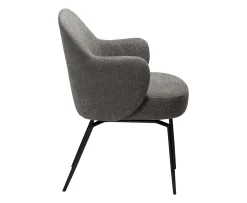Dan Form Bae Swivel Karmstol Pebble Earth Bouclé/Black