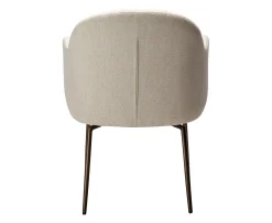 Dan Form Bae Swivel Karmstol Simply Beige Bouclé/Antique Brass