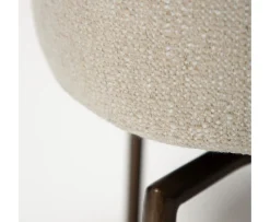 Dan Form Bae Swivel Karmstol Simply Beige Bouclé/Antique Brass