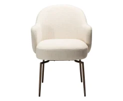Dan Form Bae Swivel Karmstol Simply Beige Bouclé/Antique Brass