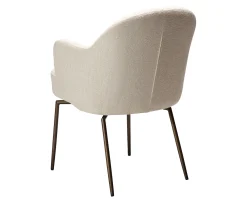 Dan Form Bae Swivel Karmstol Simply Beige Bouclé/Antique Brass