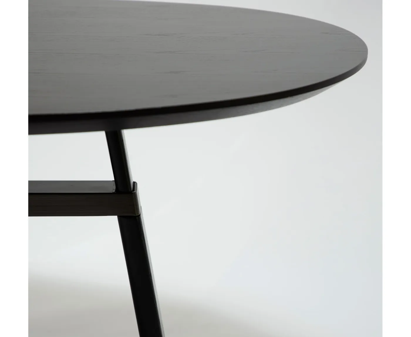 Dan Form Cross Matbord Black Stained Ash/Antique Pewter 220cm