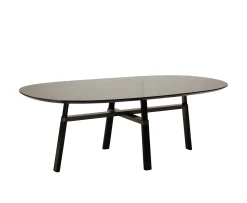 Dan Form Cross Matbord Black Stained Ash/Antique Pewter 220cm