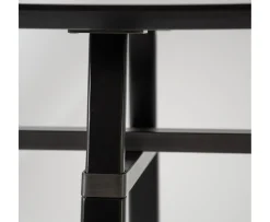 Dan Form Cross Matbord Black Stained Ash/Antique Pewter 220cm