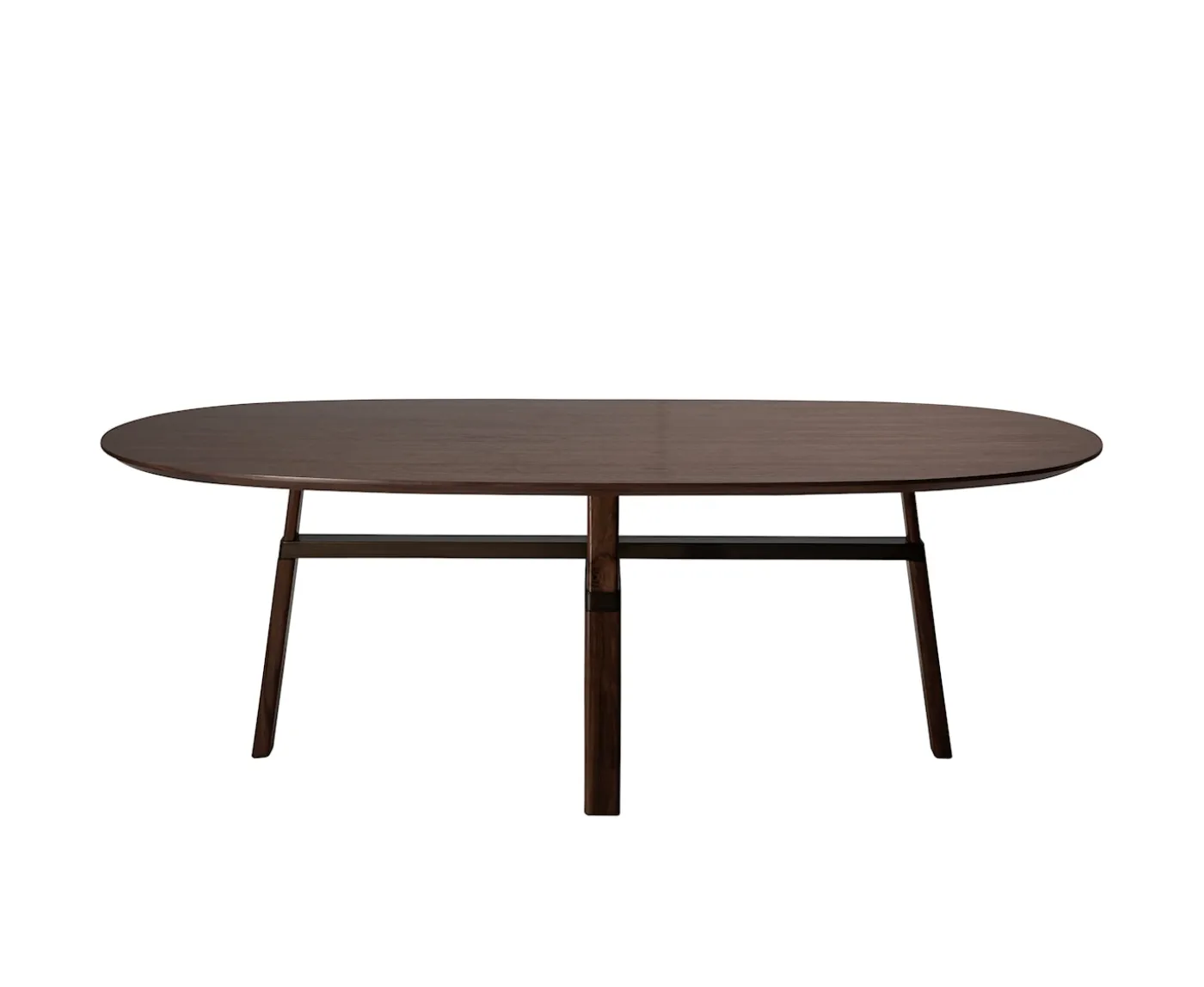 Dan Form Cross Matbord Walnut/Antique Brass 220cm