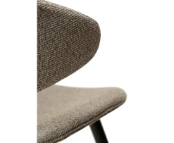 Dan Form Napoleon Matstol Boucle Beige/Svart