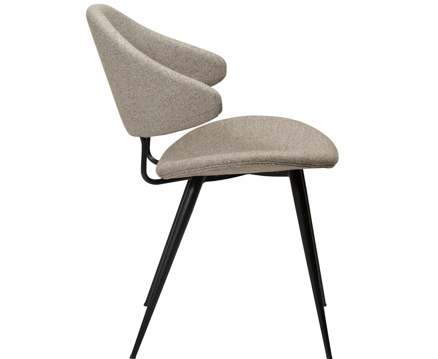 Dan Form Napoleon Matstol Boucle Beige/Svart