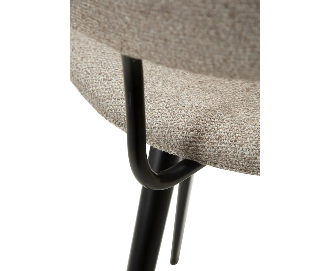 Dan Form Napoleon Matstol Boucle Beige/Svart