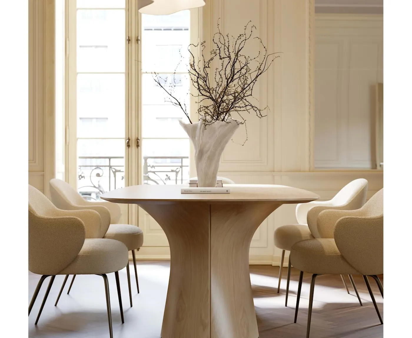 Dan Form Root Matbord Whitewashed Oak 220cm