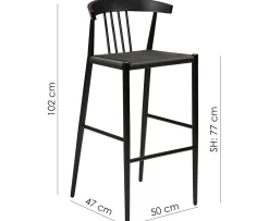 Dan Form Sava Barstol Svart 67cm