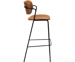 Dan Form Zed Barstol Konstläder Ljusbrun/Svart 67cm