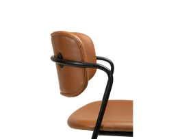 Dan Form Zed Barstol Konstläder Ljusbrun/Svart 67cm