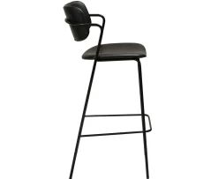 Dan Form Zed Barstol Konstläder Svart/Svart 67cm