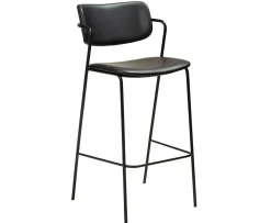 Dan Form Zed Barstol Konstläder Svart/Svart 67cm