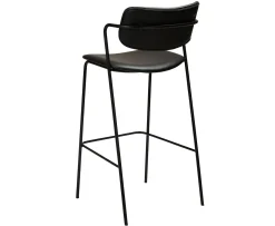 Dan Form Zed Barstol Konstläder Svart/Svart 67cm
