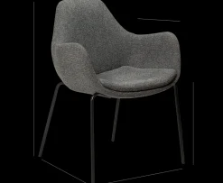 Dan Form Zimmer Matstol Boucle Grå/Svart