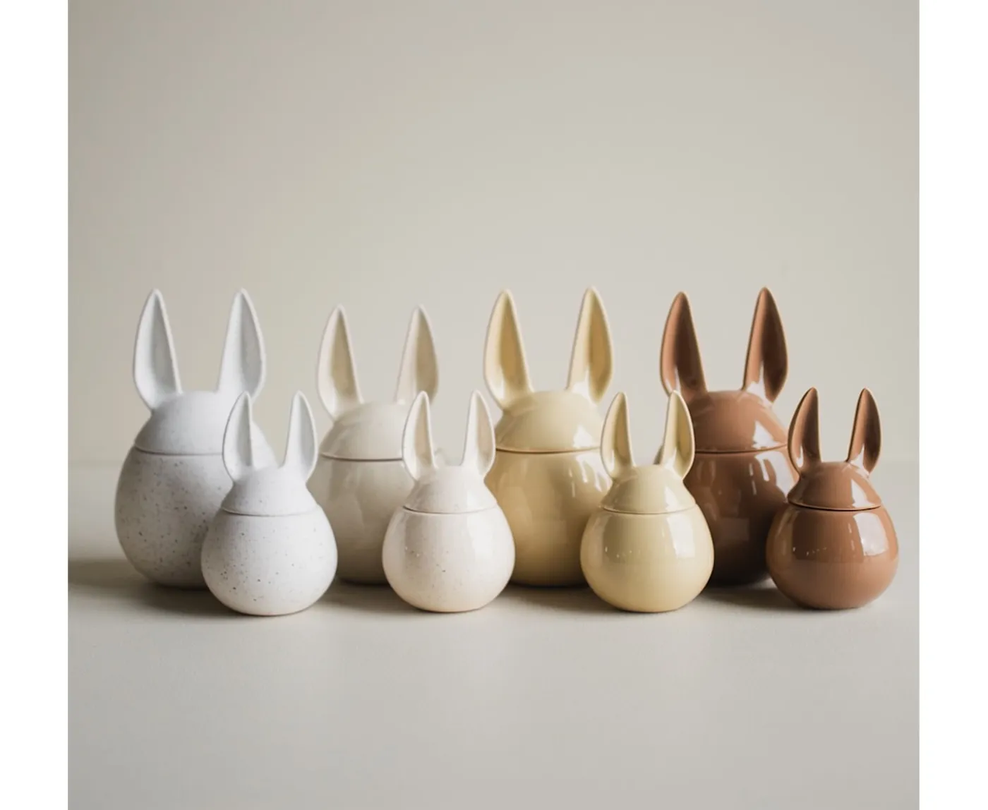 DBKD Eating Rabbit Påskägg Shiny Yellow Large