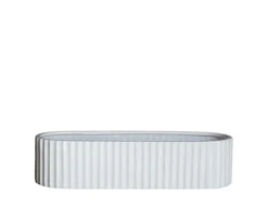 DBKD Stripe Adventsljusstake Shiny White