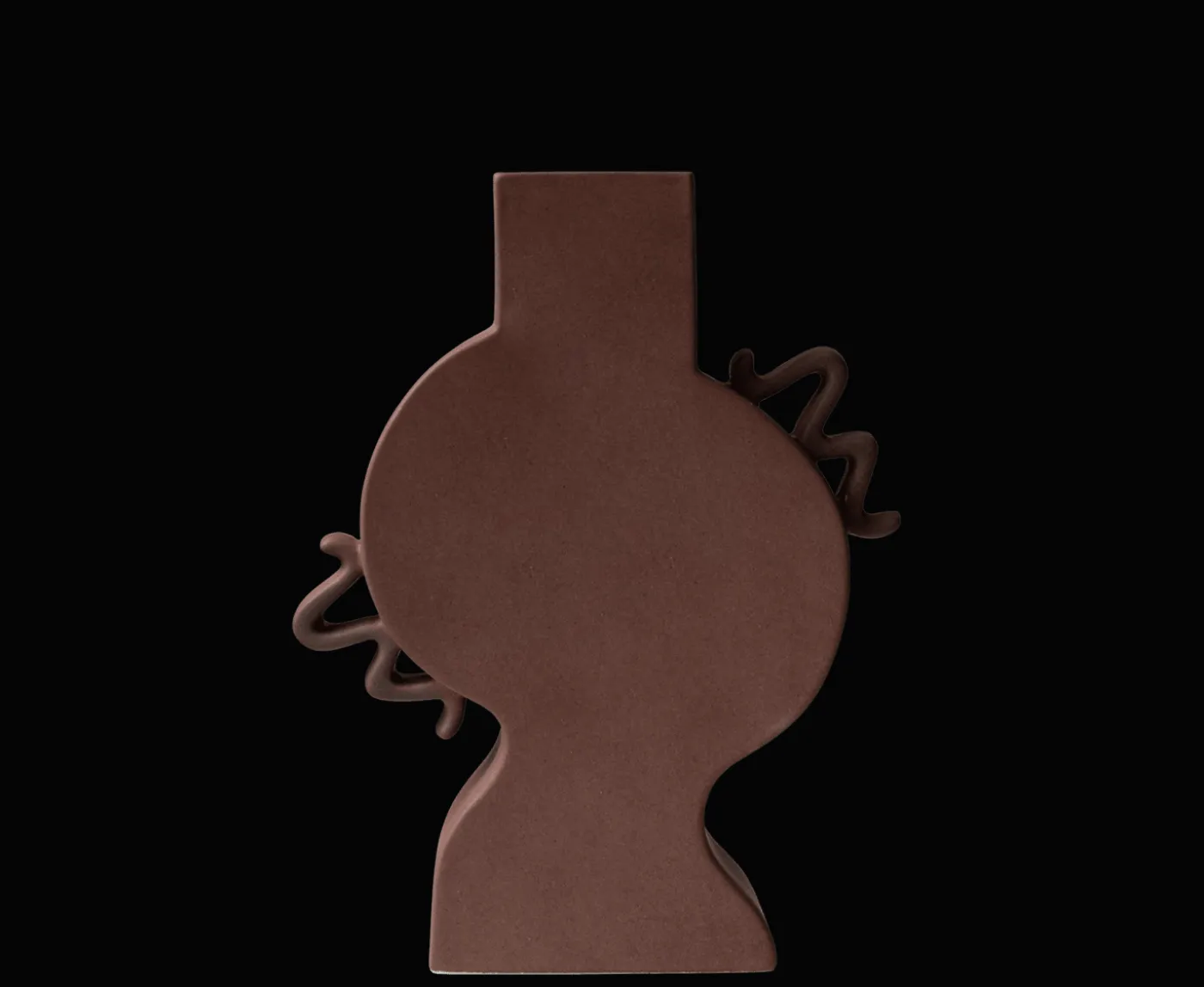 DBKD Flat Vas Brown 33cm