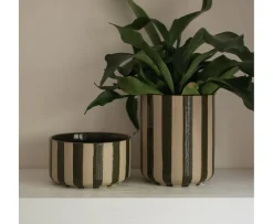 DBKD Line Skål Stripe Green Ø16